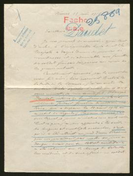 Expediente de Victor Marie François Daudet