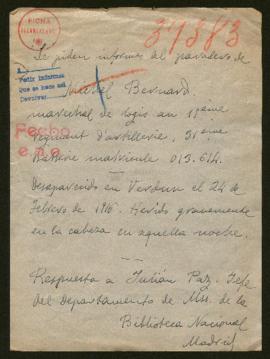 Expediente de Michel Bernard