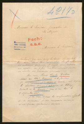 Expediente de Henri Charles Dubois