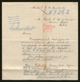 Expediente de André Eugène Cohendet