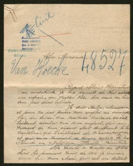 Expediente de Theodore Van Hoecke y de André Béghin