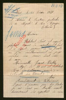 Expediente de Berthe Jonas