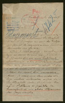 Expediente de madame veuve Hourmont