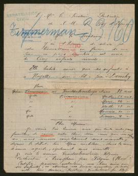 Expediente de la familia Timmerman Vandenkoornhuyse