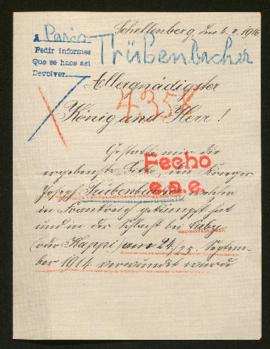 Expediente de Joseph Trübenbacher