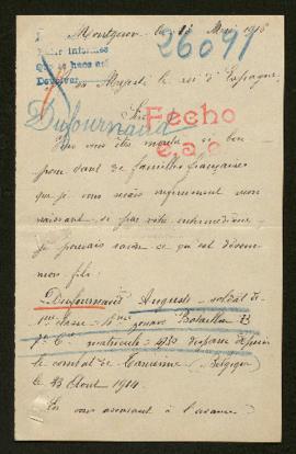 Expediente de Auguste Dufournaud