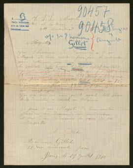 Expediente de Jules Eugène Gillet y Gustave Auguste Gillet