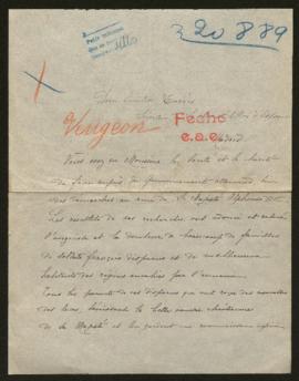 Expediente de Joseph Pierre Marius Veugeon
