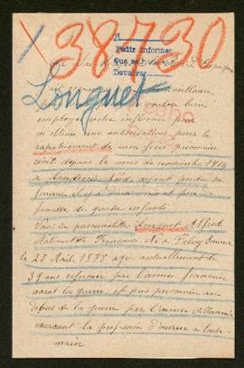 Expediente de Alfred Longuet