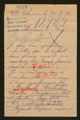 Expediente de Armand Charles Benjamin Briffault