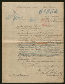 Expediente de Henri Eugène Saint Yves