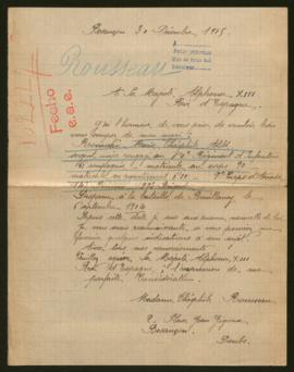 Expediente de Marie Théophile Alibé Rousseau