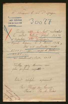 Expediente de Joseph Tétart