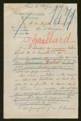 Expediente de la familia Brillard-Hilmoine