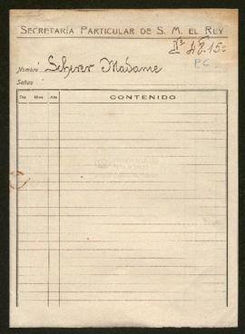 Expediente de Beatriz Scherer Tornel y su hija