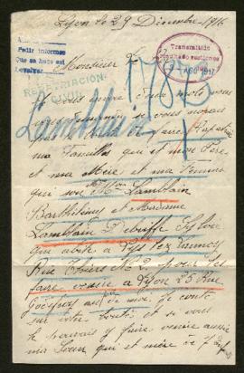 Expediente de la familia Lamblain-Debriffe