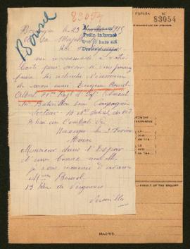 Expediente de Eugène Albert Bourel