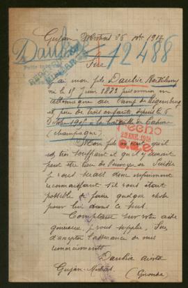 Expediente de Barthélemy Daubrie