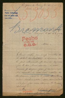 Expediente de Alfred Joseph Brémont