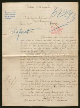 Expediente de Bertrand Marcel Lafont