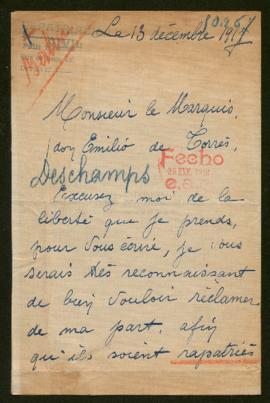 Expediente de madame Blot y la familia Deschamps