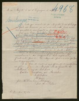 Expediente de Zélia Bassilier y las familias Boulanger Sagot y Boulanger Bassilier