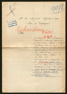 Expediente de Gustave Aime Richardeau
