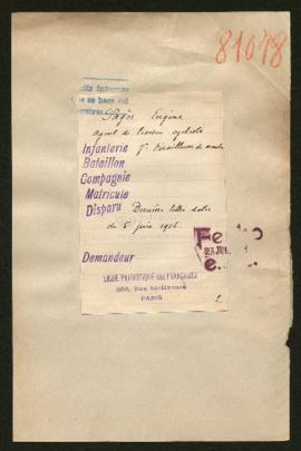 Expediente de Eugène Pagès