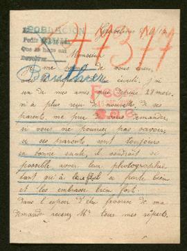 Expediente de Arsène Bauthier Chausteur