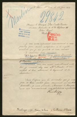 Expediente de Valentine Martin