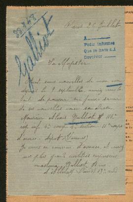 Expediente de Alexis Galliot