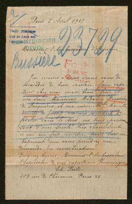 Expediente de la familia Bussière y Marcelle Eméry