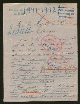Expediente de Marie Félicie Alice Ledien Lefebvre y Marie Alphonse Léon Prouillet