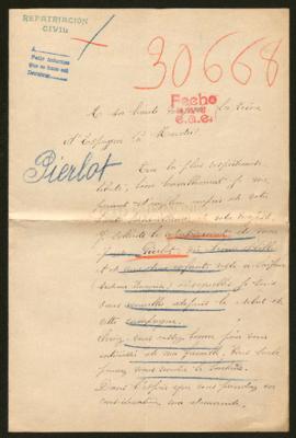 Expediente de Léonie Pierlot Sbille e hijos