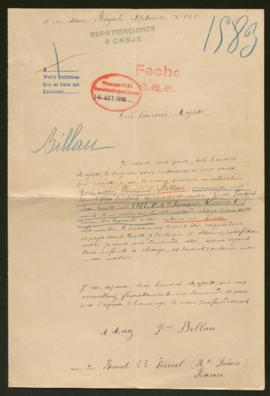 Expediente de Fernand Billau