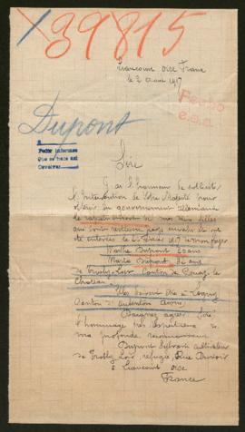 Expediente de la familia Dupont