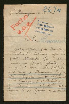 Expediente de Eugéne Louis Auguste Beaumard
