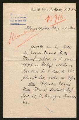 Expediente de Fritz Trensth