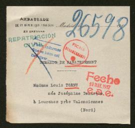 Expediente de Joséphine Tornu Demarque