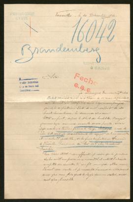 Expediente de la familia de Nicolas Hubert Armand Marie Brandemberg