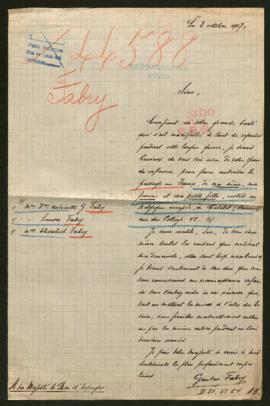 Expediente de la familia de Gaston Fabry