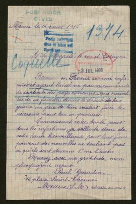 Expediente de madame Coquelle Magrez e hijas