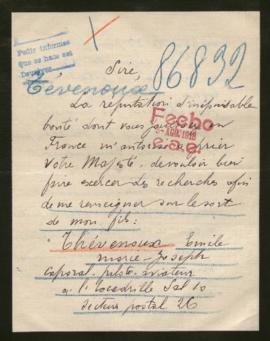 Expediente de Emile Marie Joseph Thévenoux