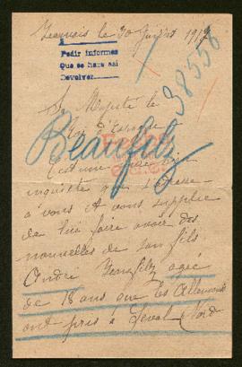 Expediente de André Beaufilz