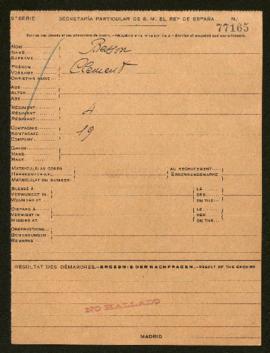 Expediente de Clément Besson