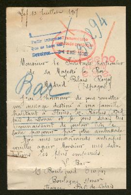 Expediente de madame Bar Delemme y familia