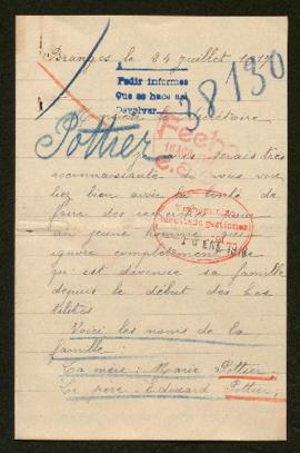 Expediente de la familia Pottier