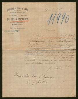 Expediente de madame M. Blanchet