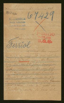 Expediente de Jean Mathieu Ferriol