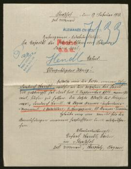 Expediente de Friedrich Handl